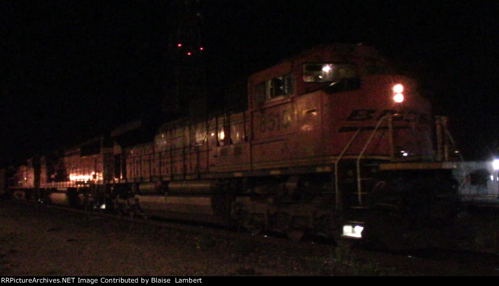 BNSF coal train DPUs